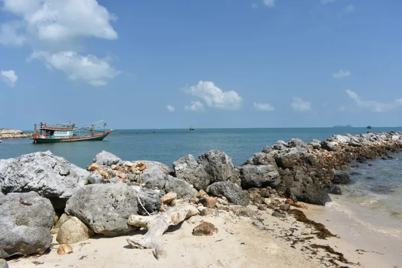 Beach in front of Napasai Samui resort near Ban Tai, Koh Samui, view 4