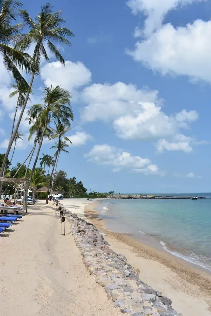 Beach in front of Napasai Samui resort near Ban Tai, Koh Samui, view 8