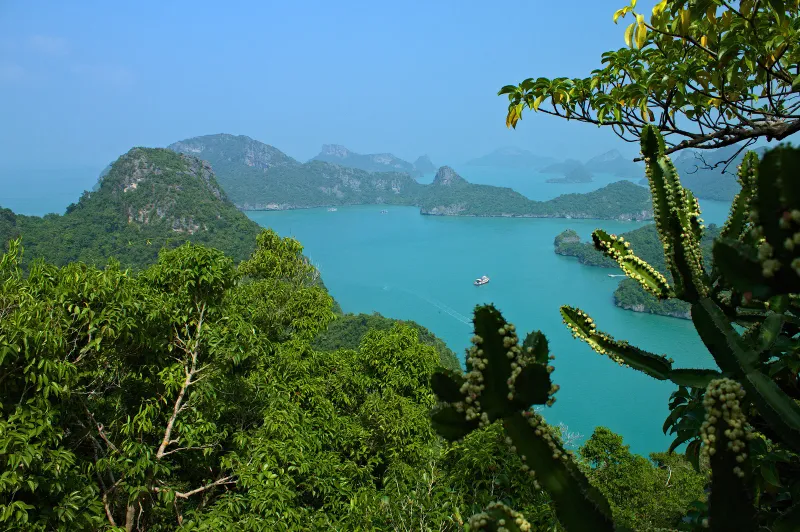 The Ang Thong islands from a viewpoint in the marine park