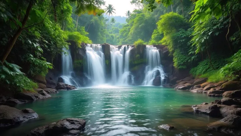 Jungle path at Wat Namtok Hin Lad, Koh Samui