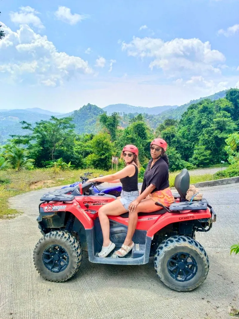 A beginner two-person ATV pictured on X-Quad Samui's Airbnb Experiences listing
